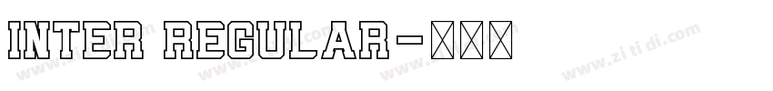 inter regular字体转换